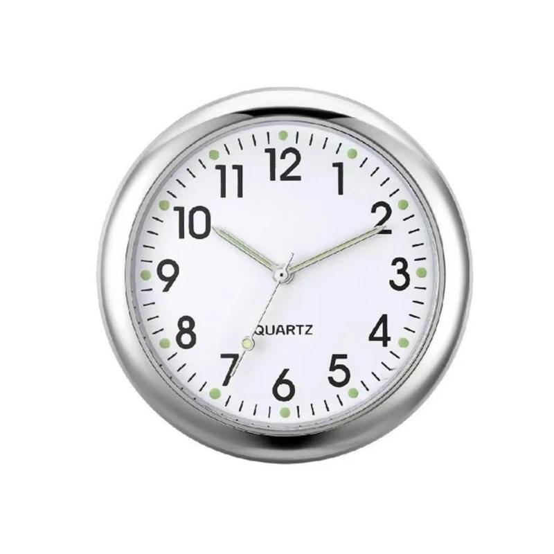 Automobile Clock Dashboard Car Clock Interior Decor Portable Mini Clock Decoration Luminous Analog Watch Ornaments For Cars