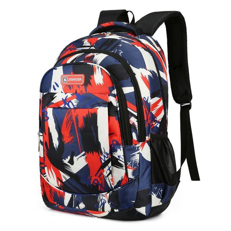 Printed Travel Leisure Backpack Wear Resistant Schoolbag Student