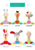 Cute Creative Hand-Crank Baby Grasping Toy with Teether and Bell Plush Rattle