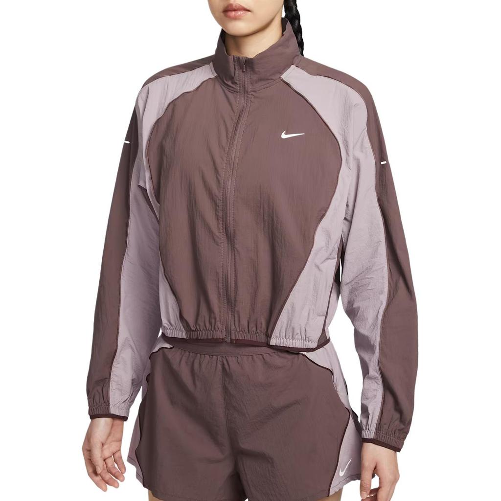 Nike Color Block Logo Reißverschluss Stehkragen Locker Langarm Laufjacke Damenjacken IM9481-502