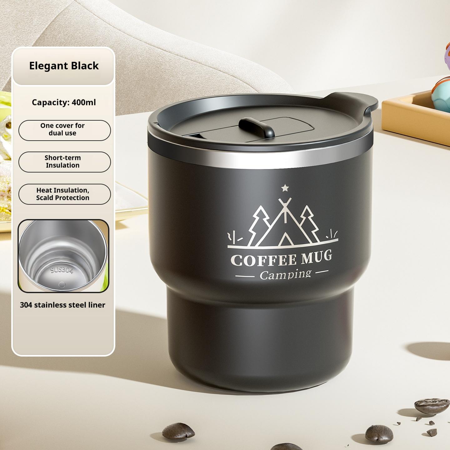 

400ML Double Wall Stainless Steel Thermal Mug, Insulated Travel Coffee Cup, Hot & Cold Portable Thermos for Office & Outdoor 400ML