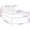 3131118 vidaXL Divan Bed and Mattress Dark Grey 90x200 Cm Velvet