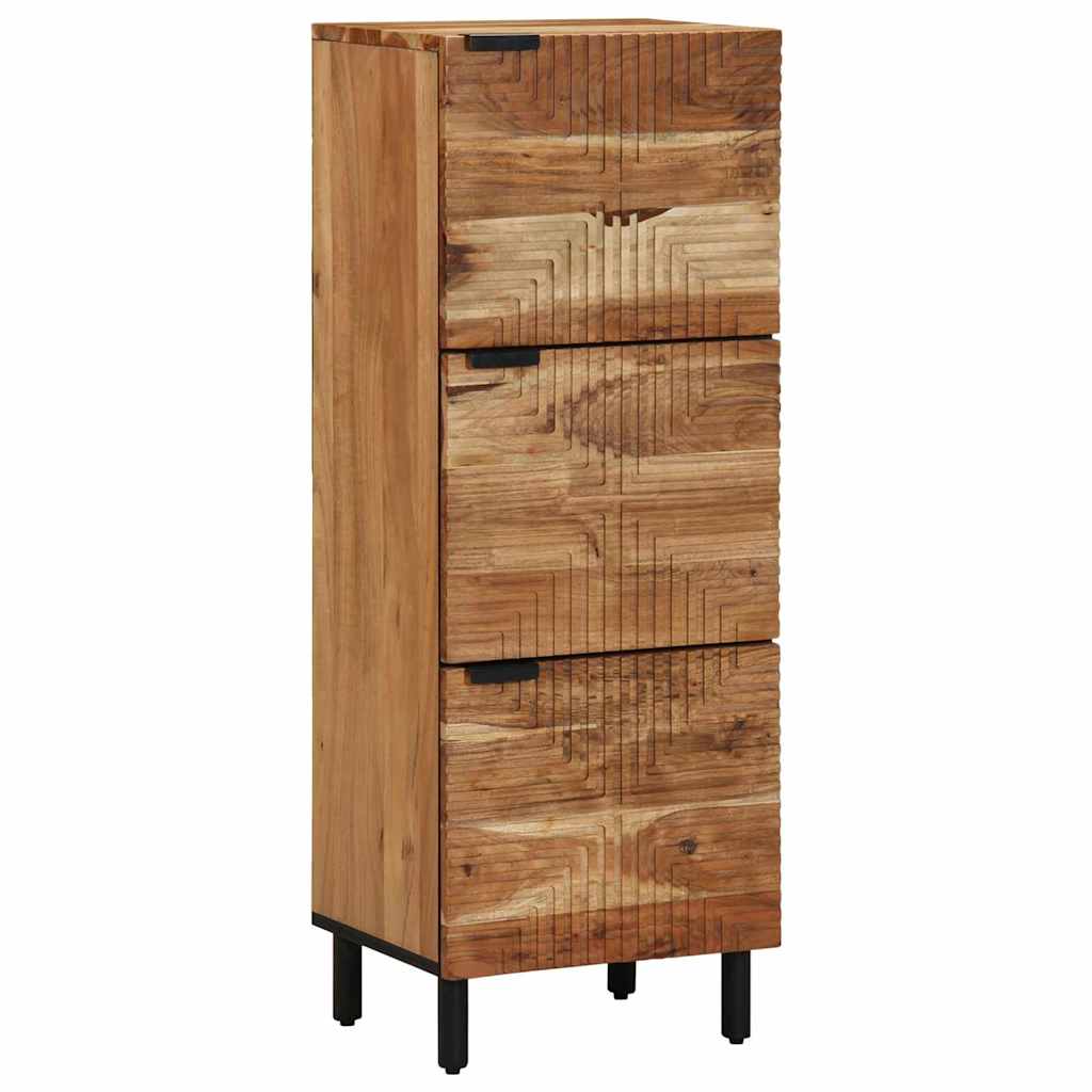 Highboard with Shelf Brown 40 X 33 X 110 Cm Solid Mango Wood