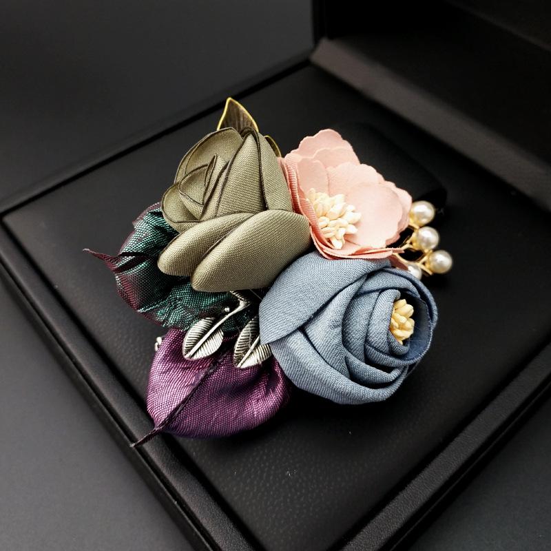 2021 Korean Fabric Flower Brooch - Elegant & Versatile Women's Accessory for Clothing