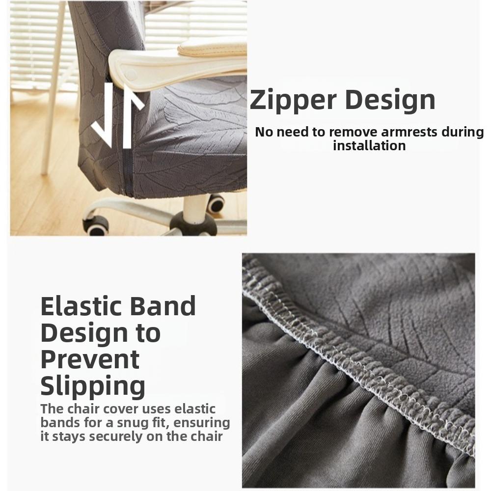 Fashion High Back Dining Chair Cover Elastic Spandex Slipcover Jacquard Chair Cover Stretch Jacquard Kitchen Chair Cover Kitchen