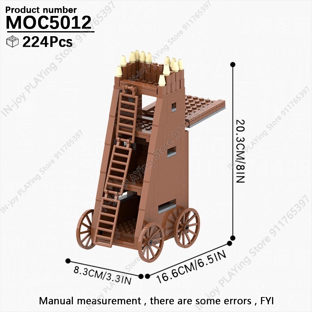 MOOXI Medieval Building Blocks Set Military War Castle Knight Carriage Crossbow Siege Vehicles Model MOC Bricks Toy For Boy Gift