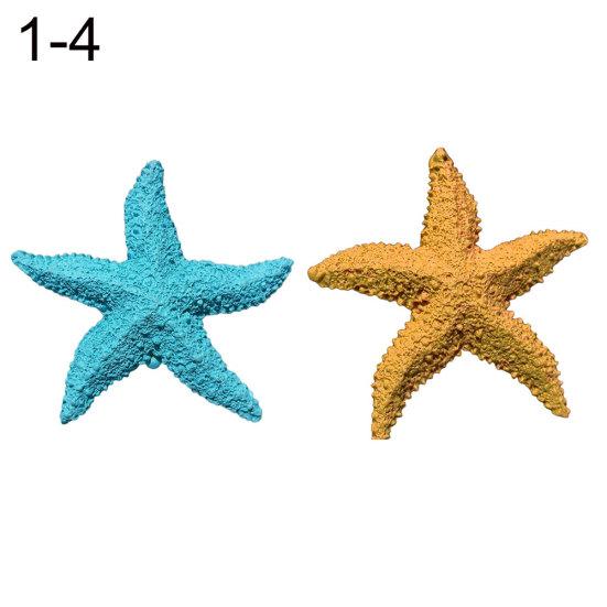 2 Stück Aquarium Ornament Mediterranes Harz Mini Seestern Aquarium Dekoration