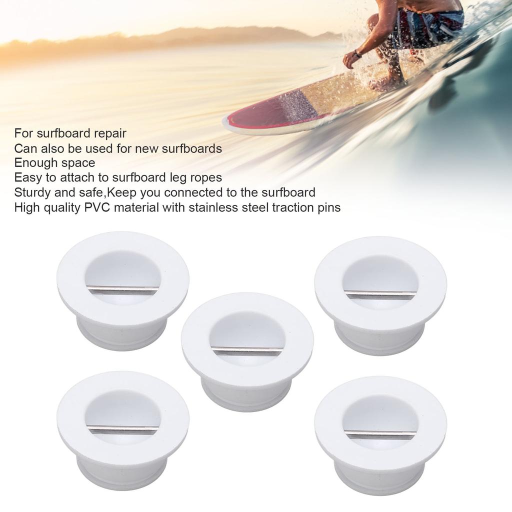 5pcs Surf Leash Plug Replacement Round Surfboard Longboard Cup Plug for Repairing