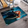 Flannel Rug Merida Brave Red Hair Bow Arrow Horse Highland Cartoon Home Decor