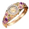 Rhinestone Bracelet Vintage  Watch Round Dial Bracelet Watch Quartz Watch  Daily Accessory