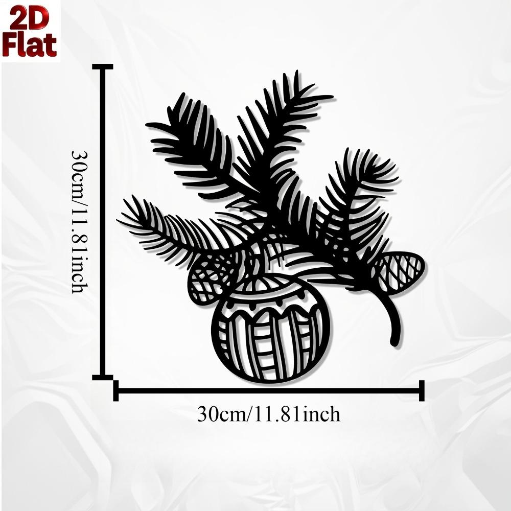 

1pc Iron Pinecone Wall Art, Rustproof Metal Ornament for Living Room Garden Fence, Christmas New Year Holiday Decor 12in
