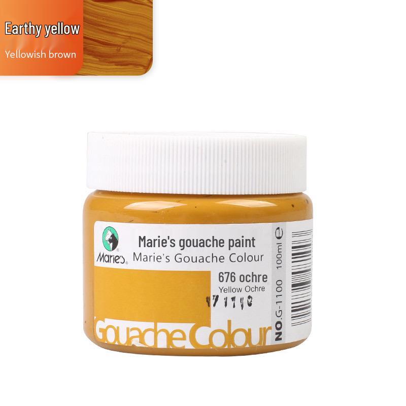 Mali Afwasbare Gouache Verf 100ml - Handgeschilderde Kleuren voor Kinderen en Studenten