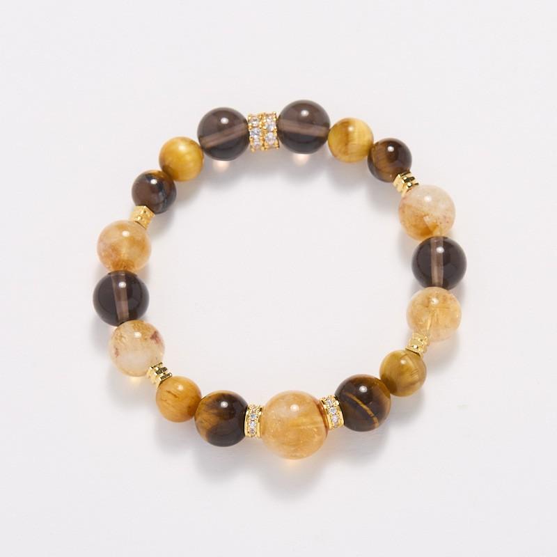 Handmade Tigers Eye Crystal Bracelet Women Men Ethnic Style Stackable Gift Valentines Day Qixi