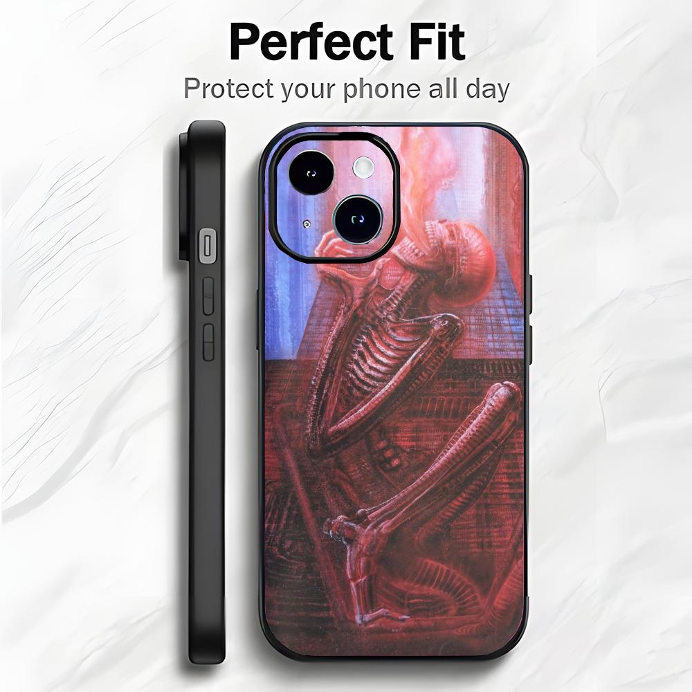 Dark Surrealist Art H-H.R. Giger Phone Case Phone Case Soft Packaging Lightweight For iPhone17 16 15 14 13ProMax