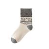Women's Fair Isle Velvet Mid-Calf Thick Warm Sleep Socks