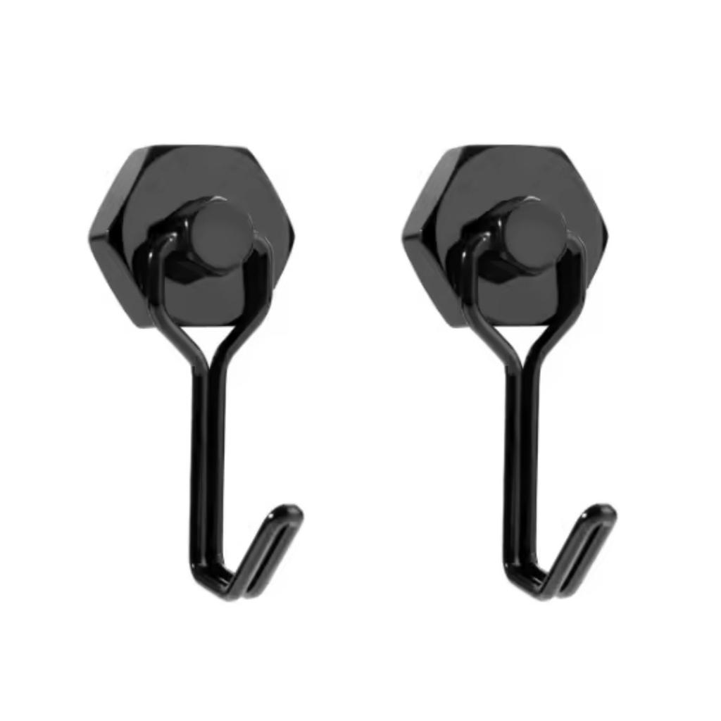 4pcs Strong Magnetic Hooks Home Kitchen Refrigerator Storage Holders Strong Permanent NdFeb Magnetic Hook Storing Supplies