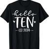 Dobrý den Deset Est 2014 10letá 10. narozeninová dívka Tričko