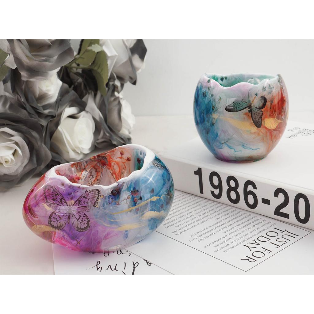 Silicone Candle Holder Moulds Egg Shaped Silicone Clay Mould Crafts Moulds Silicone Material for DIY Hand-Making Lover