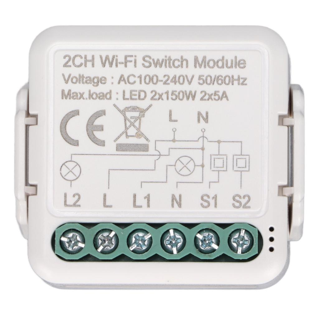 Smart-Schaltermodul WIFI Zwei-Wege Ein Aus Smart-Schaltermodul Automatisierung Sprachsteuerung WIFI