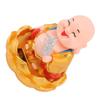 Solar Buddha Statue Solar Nodding Maitreya Car Ornament Decoration Shaking Head Toy for Wealth and Fortune