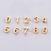 Stainless Steel Mirror Finish Numeric Beads 0-9 for DIY Jewelry Accessories