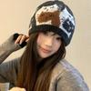 Printed Jacquard Cat Knitted Hat Warm Printing Knit Cap  Apparel Accessories