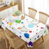 Watercolor Spot Tablecloth Colourful Small Circle Geometry Rectangle Table Cover for Kitchen Dining Room Coffee Table Decoration