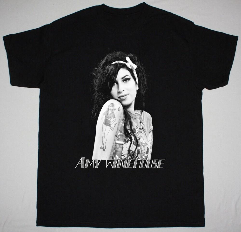 

NEW Amy Winehouse Retro Short Sleeve Cotton Black All Size TShirt SU53 Unisex T-Shirt XL