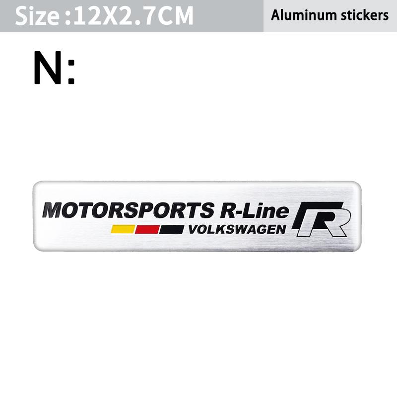 For VW Volkswagen Jetta MK5 Golf 1Pcs Car Styling Aluminum Alloy Badge Sticker For Volkswagen GTI R-Line R Polo Golf Passat Scir