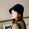 Autumn and Winter New Style Small Plush Letter Logo Korean Style Warm High Grade Bucket Hat for Women Outdoor Travel Hat