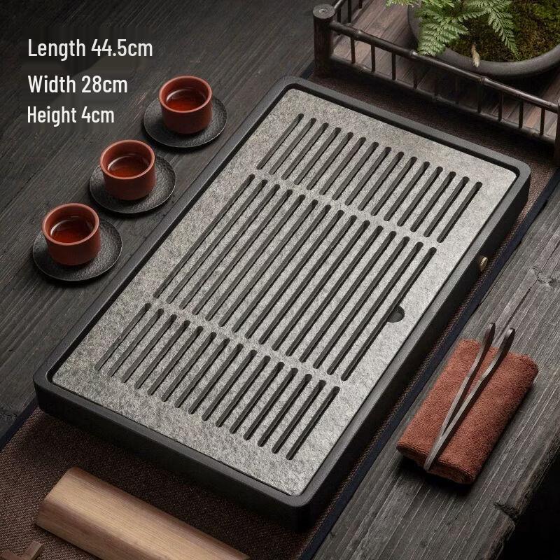 

Black Gold Stone Tea Tray