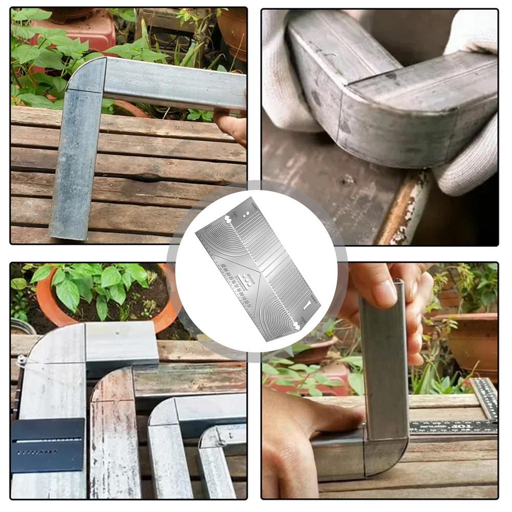 Precise-Flex Angle Arc Marking Tool for 20-100MM Square-Pipe Efficient Metal Pipe Saddle Cutting Guide Pipefitter Measuring Tool