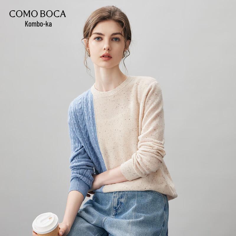 Comon Boca Women's 100% Cashmere Round Neck Sweater