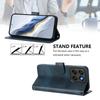 Wallet Case for Moto G67 5G - Leather/PU, Blue, With Lanyard