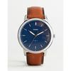 FOSSIL Minimalist Leather Men's Watch, Navy Blue Leather, fs5304
