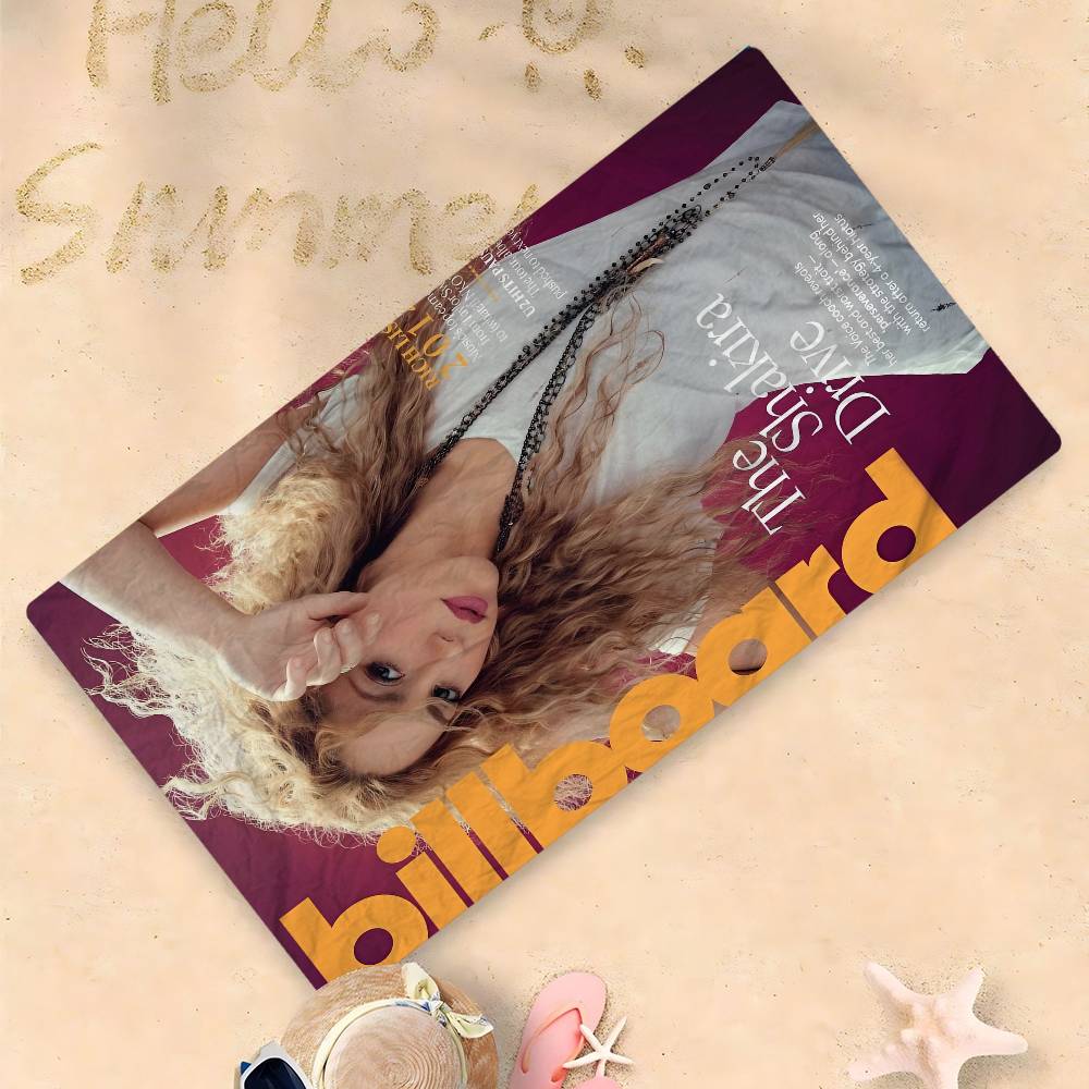

Pop Culture Graphics Shakira Microfiber Beach Towel Absorbent Quick Dry Soft Yoga Swimming Resort Mountain Climbing Towel W40*H60(CM)