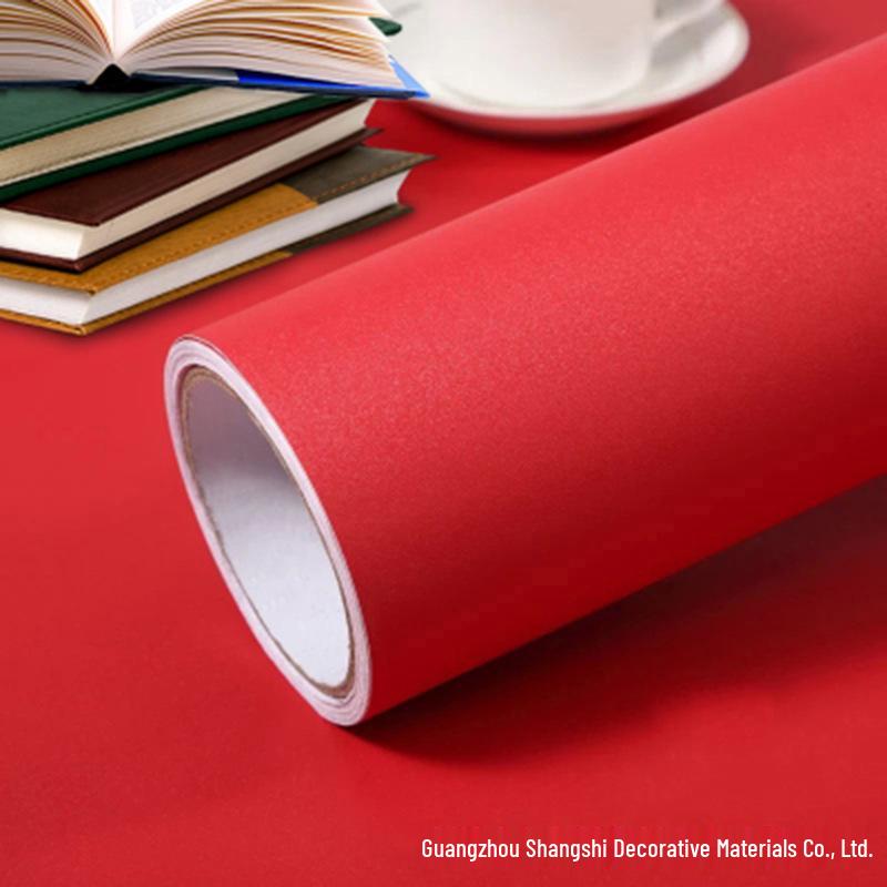 Self-Adhesive Waterproof PVC Wall Mural - Solid Color, Thickened Wallpaper/Sticker for Dorms (White/Black)