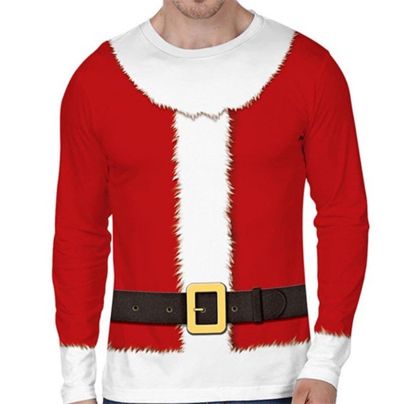 3D Print Christmas Funny Ugly Long Sleeve Tshirt For Men Women Novelty Casual Oversized Tee Shirts Top Clothes Mens In Shirt