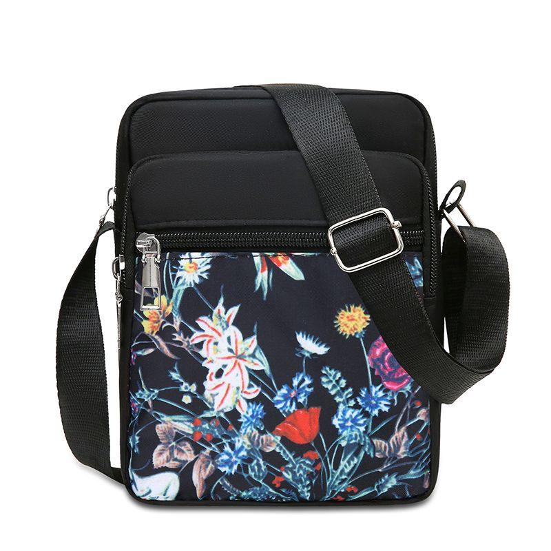 Women's Handbag Nylon Middle-aged and Elderly Single Shoulder Cloth Bag Crossbody Bag Doing Business Multi-layer Women's Bag