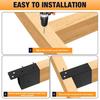 Deck Railing Brackets Connectors Set Durable Construction Rust Resistant Easy Installation Support Brackets with Screws Set