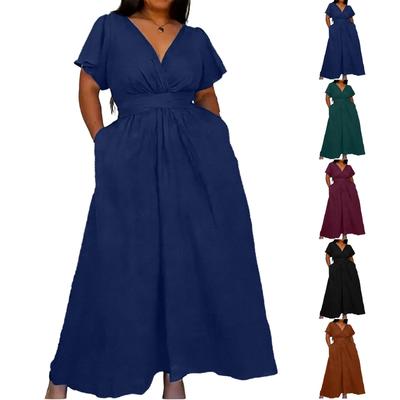 Modisches, lässiges Damenkleid in verschiedenen Farben