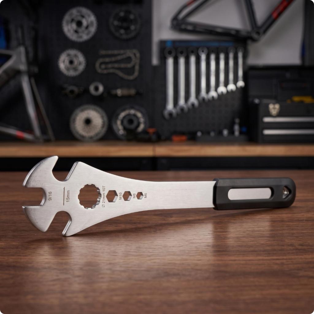 Bike Pedal Wrench Sturdy Versatile for Workshop, Mechanics