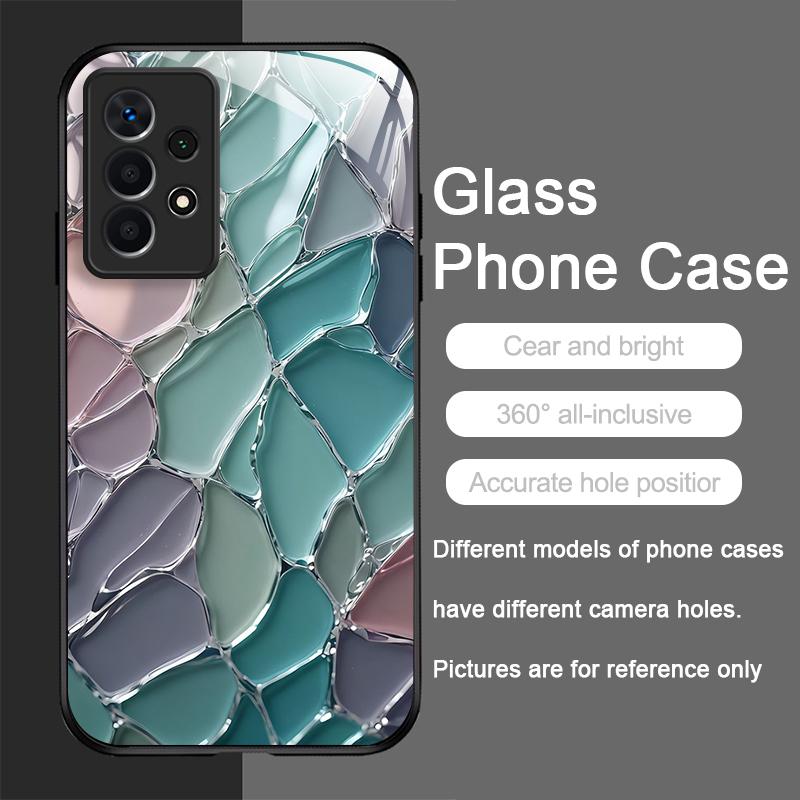 Luxury Marble Textured Patterns Tempered Glass Phone Case for Samsung Galaxy S25 Ultra S24 S23 Plus S22 S21 S20 FE A56 A55 Cover