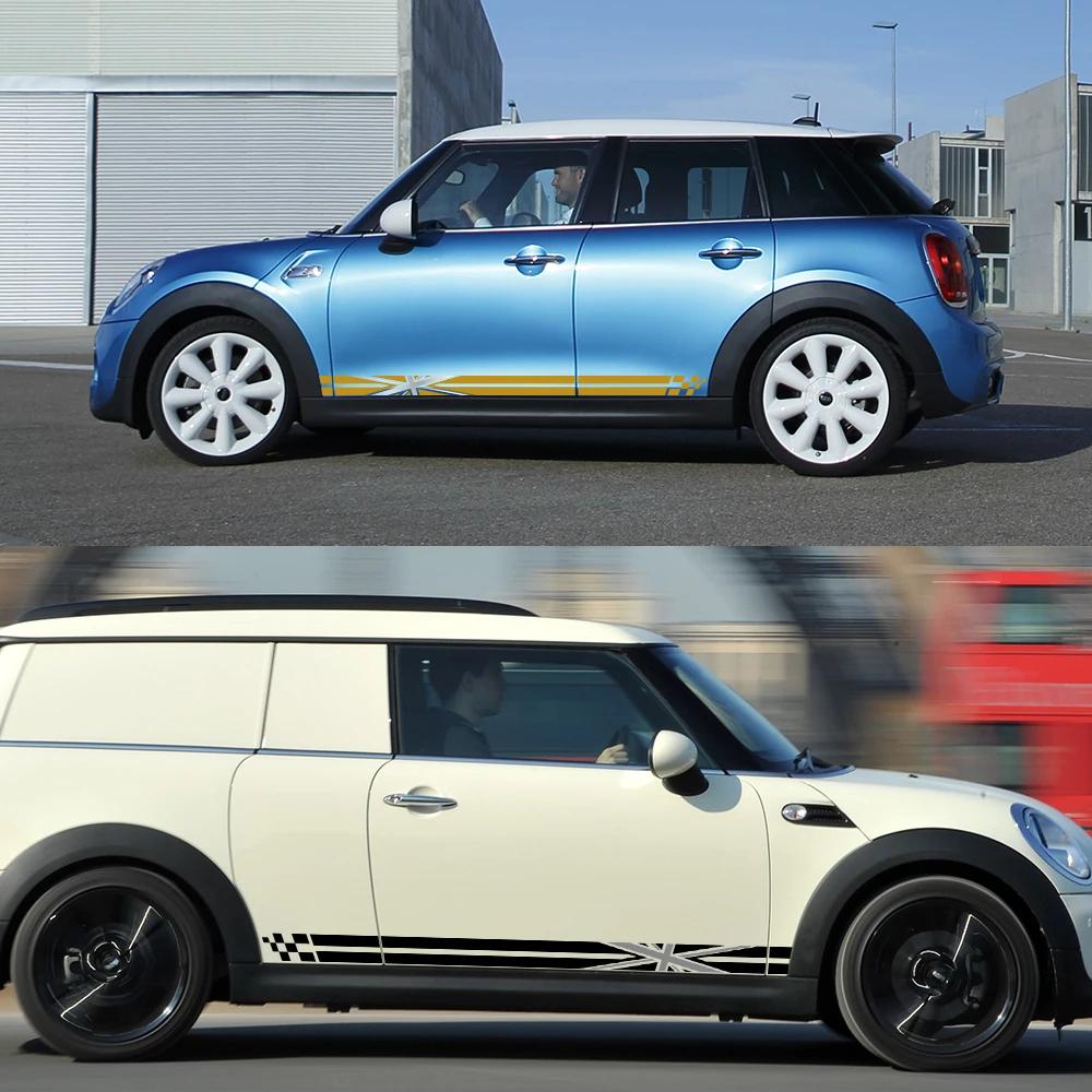 2PCS Car Door Side Stickers Union Jack Styling Decoration Decal For Mini Cooper S JCW R55 R56 R60 R61 F54 F55 F56 F60 Countryman