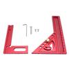 Multi Angle Measuring Ruler 0 180 Degrees  Adjustable Aluminum Alloy Anodized Finish Measuring Miter Triangle Ruler for