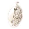 Les Trésors De Lily [C5486] - Silver Pendant 'Coffee Bean' Silvery White - 12x17 Mm