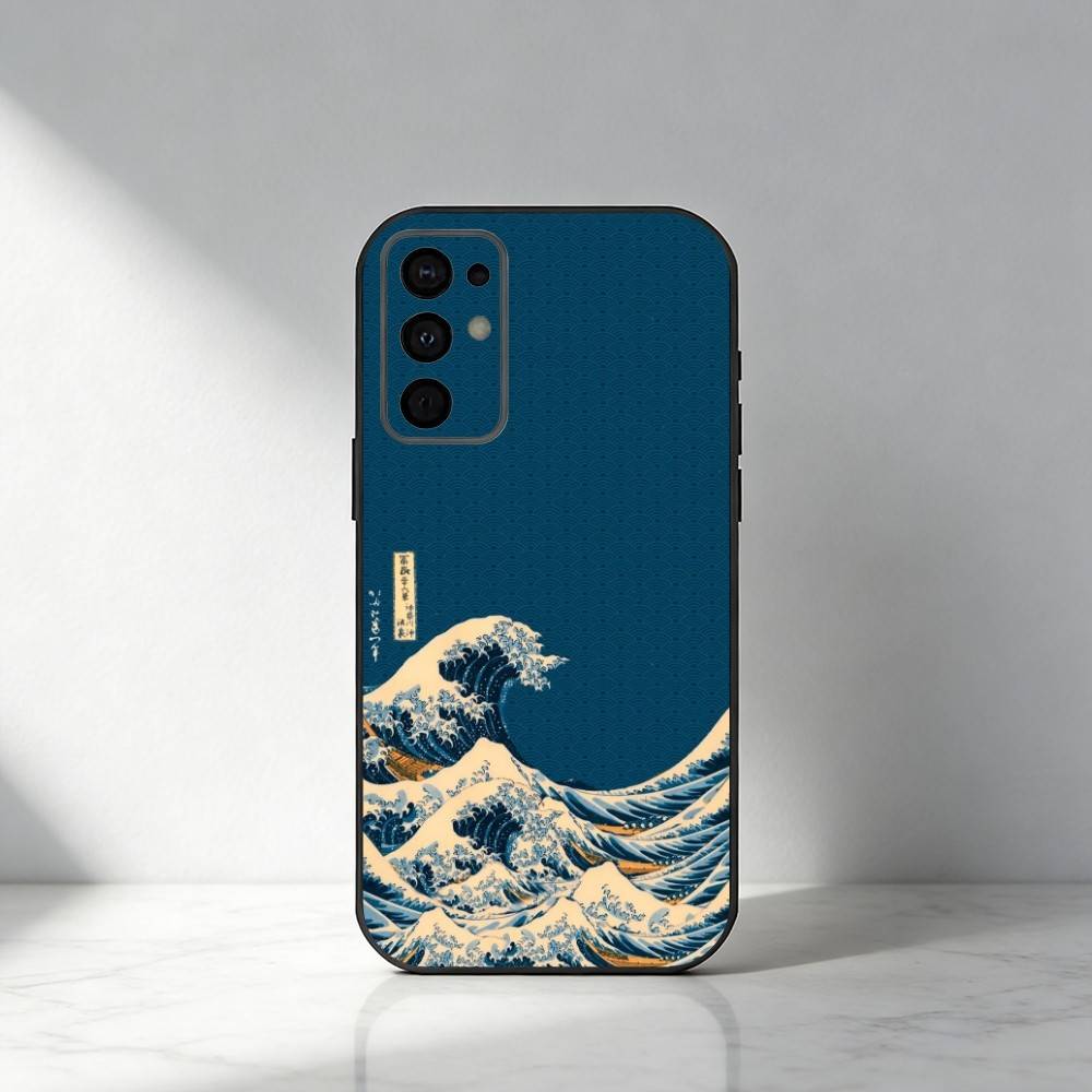 The Great Wave Off Kanagawa Phone Case For Samsung S25,S24,S21,S22,S23,S30,Ultra,S20,Plus,Fe,Note,5G Black Cover