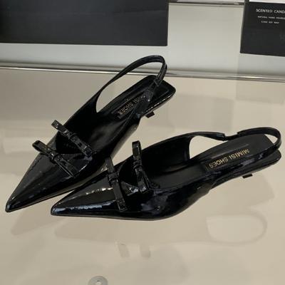 Sandali Donna Punta A Punta Nodo Farfalla Moda Estiva Tacco Basso Slingback Scarpa Donna Sexy Scarpe con Tacco Eleganti da Donna