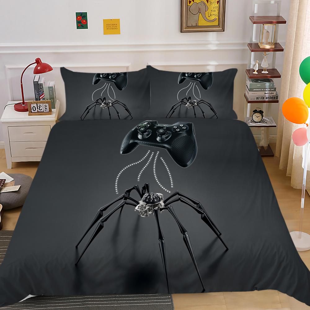 Povlečení s 3D přehrávačem Sada přehozů se vzorem herního automatu v plné velikosti je vhodná pro domácí dekoraci chlapeckého a pánského pokoje pro milovníky her