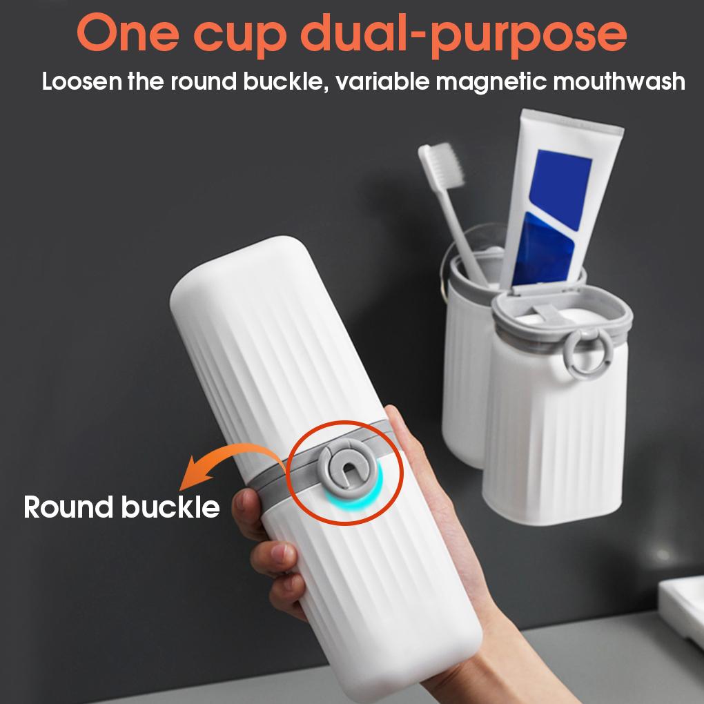Toothbrush Case Wall Mounted Ple Toothpaste Container Multifunctional Dust Proof Sanitary Tool for Home Business Trips School